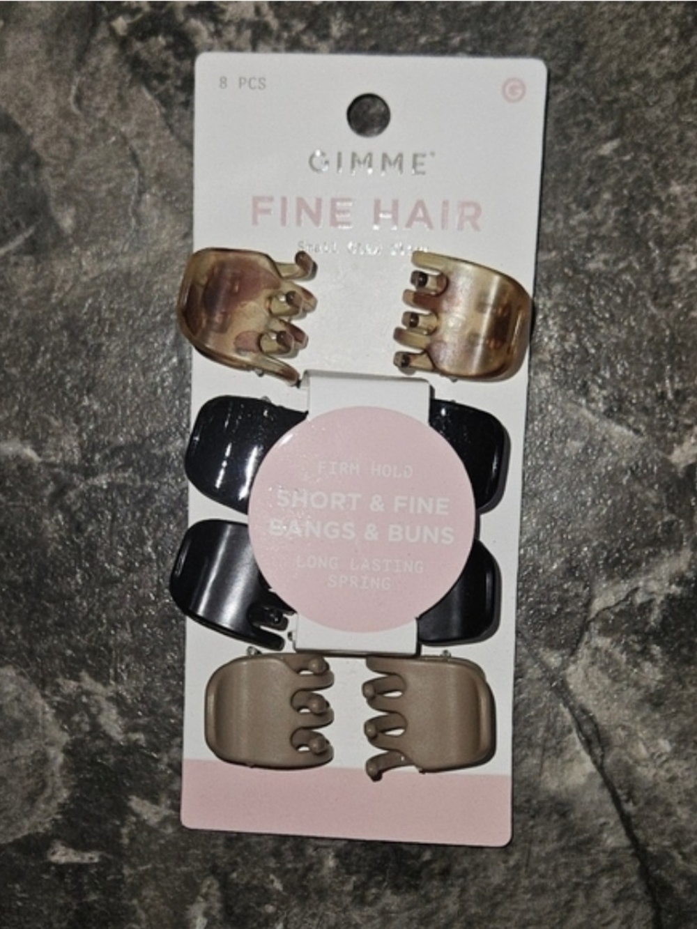 8pcs Gimme Fine Hair - Small Claw Clips Set BNIB